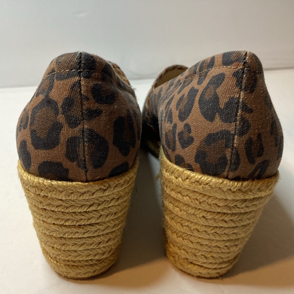 Jack Rogers Leopard Print Espadrille Wedge Sandals size 8 - Picture 5 of 10